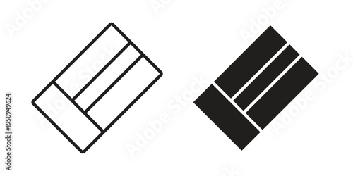 Eraser icon logo concept on white background. Suitable for use on web apps