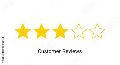 Customer reviews rating with four yellow stars and one white star on a white background