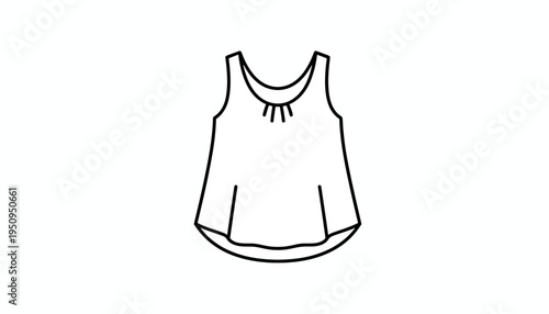 Sleeveless Tank Top Fashion Illustration