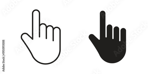 Finger icon logo concept on white background. Suitable for use on web apps