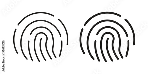 Fingerprint icon logo concept on white background. Suitable for use on web apps