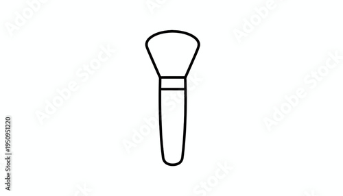 Simple Line Icon of a Makeup Brush