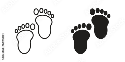 Foot icon logo concept on white background. Suitable for use on web apps