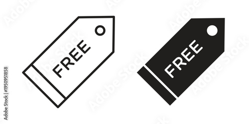 Free tag icon logo concept on white background. Suitable for use on web apps