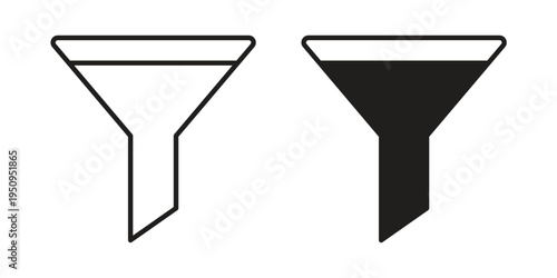 Funnel icon logo concept on white background. Suitable for use on web apps