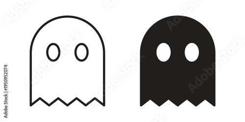Ghost icon logo concept on white background. Suitable for use on web apps