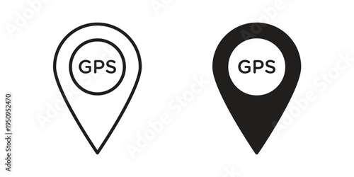 Gps icon logo concept on white background. Suitable for use on web apps