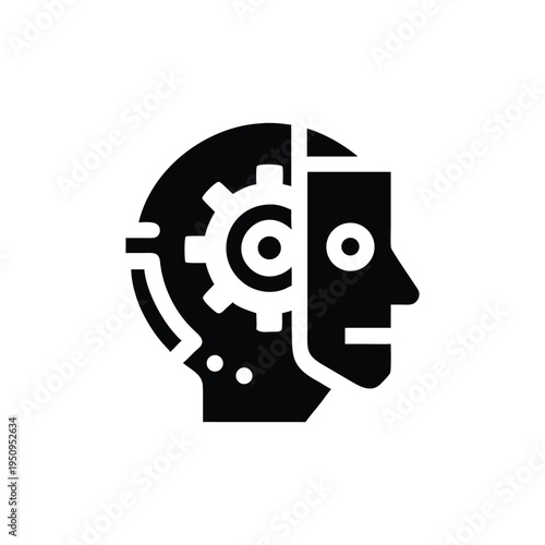 Artificial Intelligence Brain Mechanism Concept