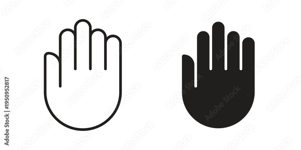 Fototapeta premium Hand icon logo concept on white background. Suitable for use on web apps