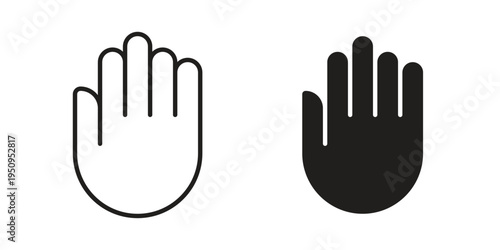 Hand icon logo concept on white background. Suitable for use on web apps