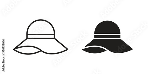 Hat icon logo concept on white background. Suitable for use on web apps