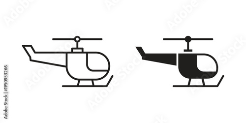 Helicopter icon logo concept on white background. Suitable for use on web apps