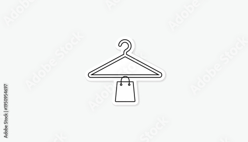 Shopping Bag Hanging on Clothes Hanger, Retail and Fashion Concept