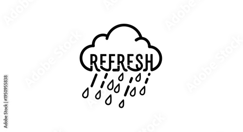 Refresh Cloud Raindrops Icon