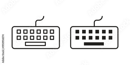 Keyboard icon logo concept on white background. Suitable for use on web apps