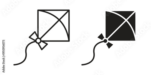 Kite icon logo concept on white background. Suitable for use on web apps