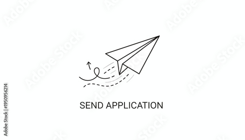 Paper Airplane Sending Application Concept, Business Startup and Communication Idea
