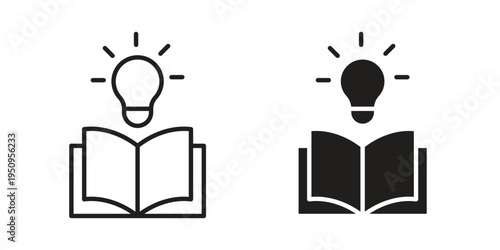 Knowledge icon logo concept on white background. Suitable for use on web apps