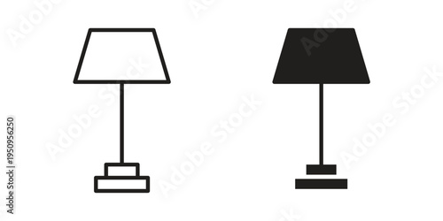 Lamp icon logo concept on white background. Suitable for use on web apps