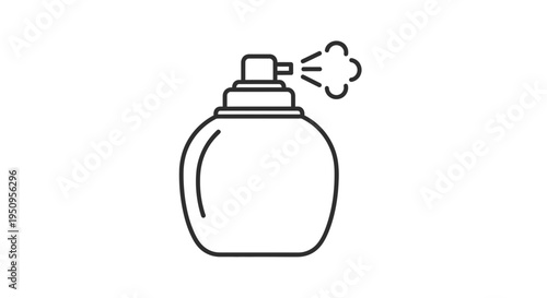Perfume Bottle Spray Icon Line Art