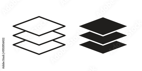 Layers icon logo concept on white background. Suitable for use on web apps