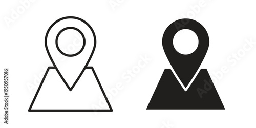Located icon logo concept on white background. Suitable for use on web apps