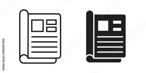 Magazines icon logo concept on white background. Suitable for use on web apps
