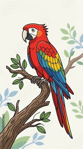 parrot on a branch