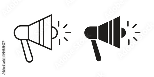 Megaphone icon logo concept on white background. Suitable for use on web apps
