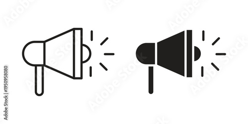 Megaphone icon logo concept on white background. Suitable for use on web apps