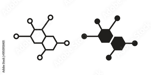 Molecule icon logo concept on white background. Suitable for use on web apps