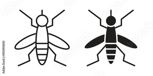 Mosquito icon logo concept on white background. Suitable for use on web apps