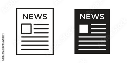 News icon logo concept on white background. Suitable for use on web apps