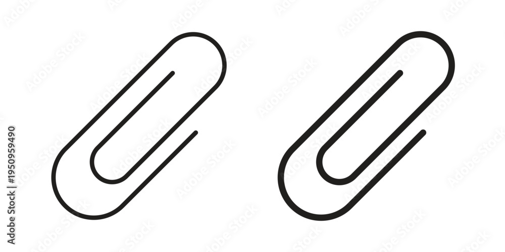 Fototapeta premium Paperclip icon logo concept on white background. Suitable for use on web apps