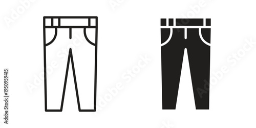 Pants icon logo concept on white background. Suitable for use on web apps