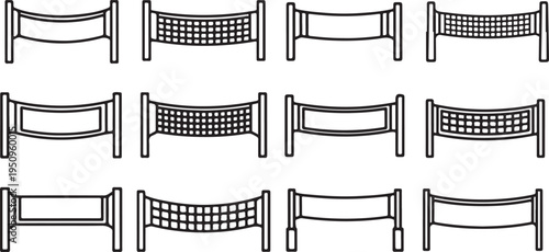 Illustration of various types of hammocks and their designs Vector
