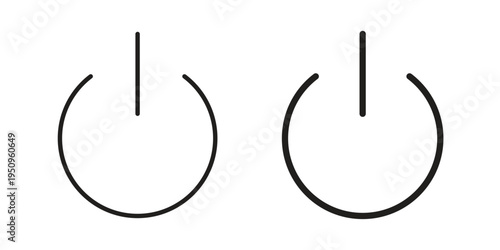 Power button icon logo concept on white background. Suitable for use on web apps