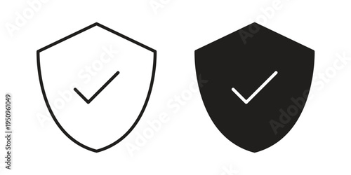 Protection icon logo concept on white background. Suitable for use on web apps