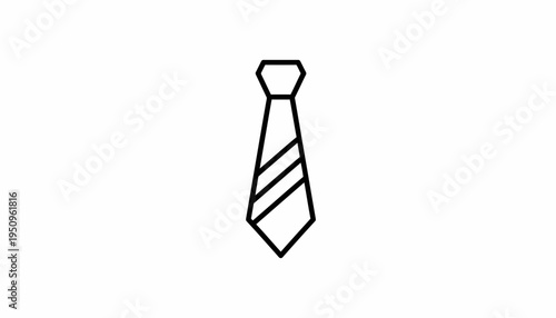 Minimalist Tie Icon Vector Graphic