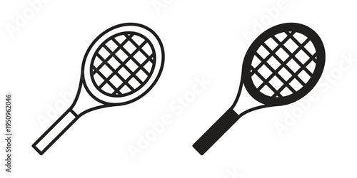 Racket icon logo concept on white background. Suitable for use on web apps