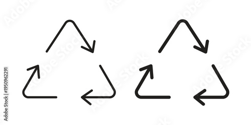 Recycle icon logo concept on white background. Suitable for use on web apps