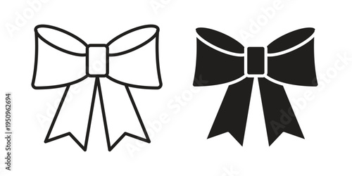 Ribbon icon logo concept on white background. Suitable for use on web apps