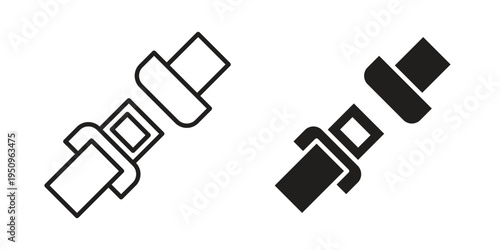 Seat Belt icon logo concept on white background. Suitable for use on web apps