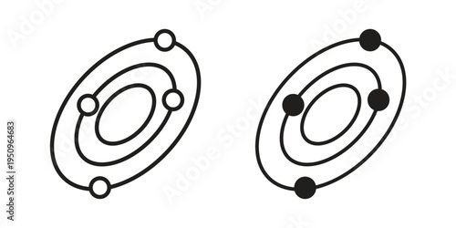 Space icon logo concept on white background. Suitable for use on web apps