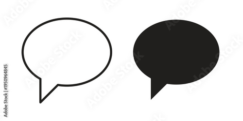 Speech bubble icon logo concept on white background. Suitable for use on web apps