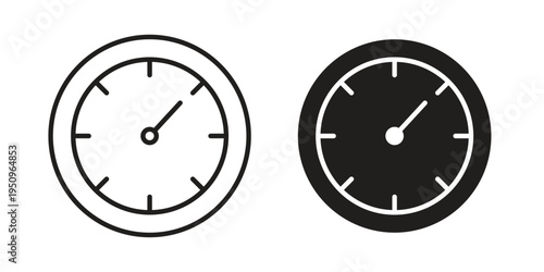 Speedometer icon logo concept on white background. Suitable for use on web apps