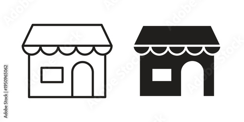 Store icon logo concept on white background. Suitable for use on web apps