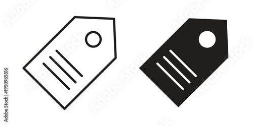 Tag icon logo concept on white background. Suitable for use on web apps