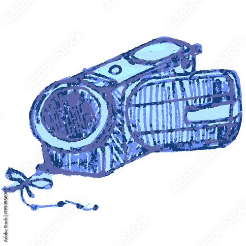 Retro Video Camera Camcorder Hand Drawn Doodle Icon