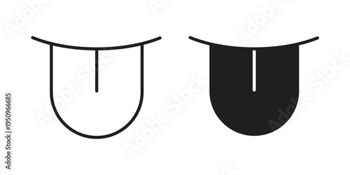 Tongue icon logo concept on white background. Suitable for use on web apps